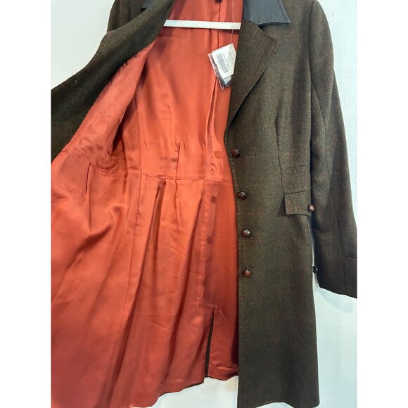 Peruvian Connection brown houndstooth jacket sz 8 - Picture 5 of 10